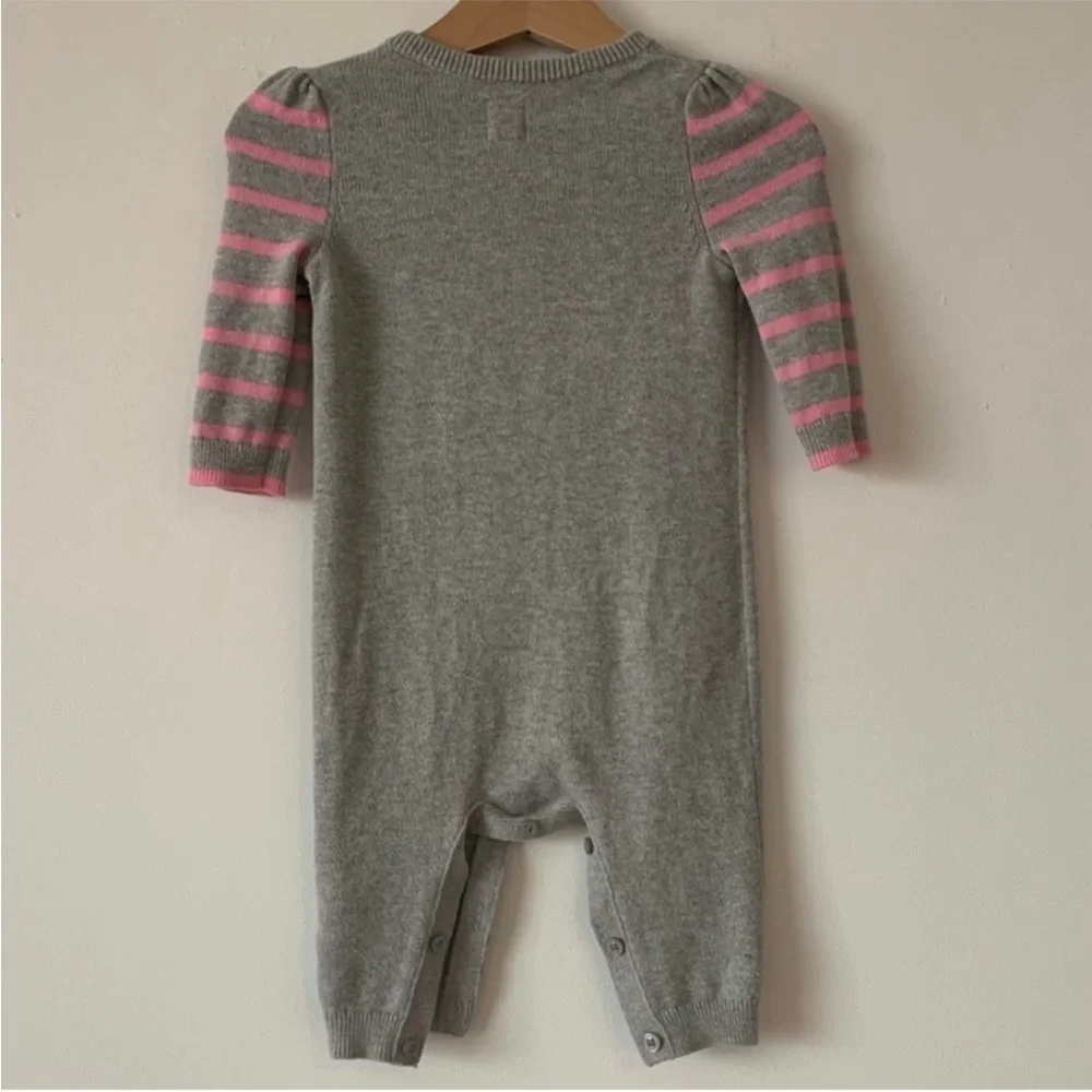 Gap heart print sweater one piece long sleeve jumpsuit. 3-6‎ Months